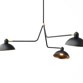 Waldorf suspension triple lights by lambert et fils